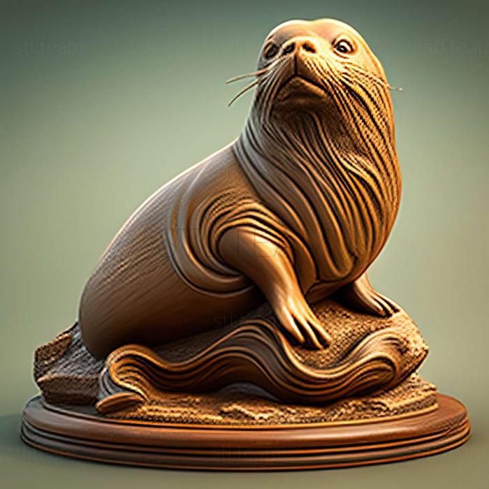 3D модель Відома тварина тюлень Гастон (STL)